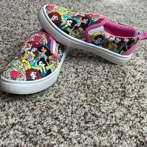 Girls Disney princess slip on shoes